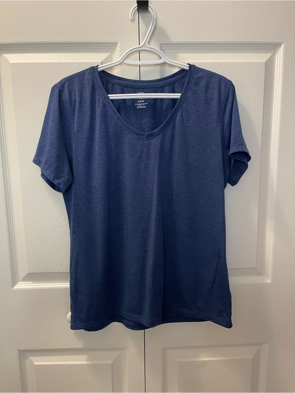 Athletic Works DriWorks Navy Short Sleeve V-Neck T-Shirt